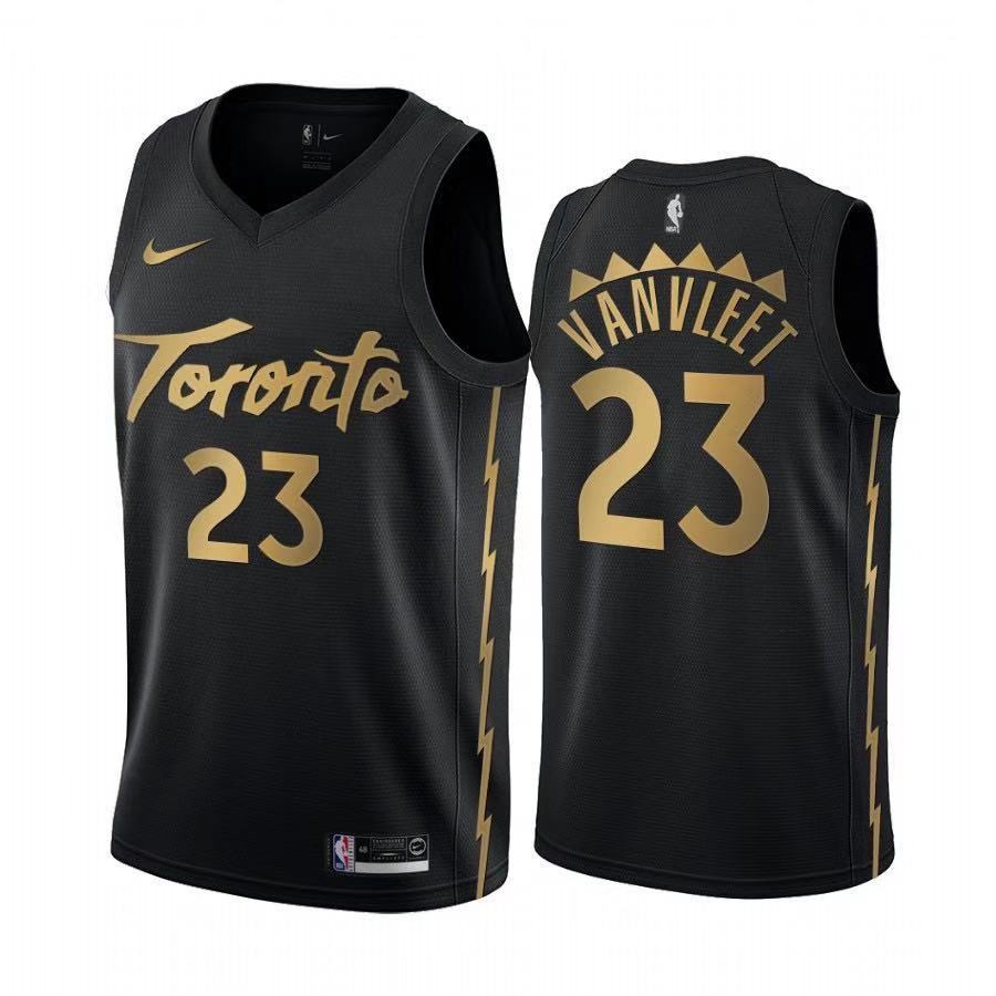 Men's Toronto Raptors #23 Fred VanVleet Black NBA 2019 City Edition Stitched Jersey